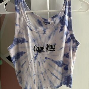 Roxy Cape May Tie-Dye Tank Top - Blue and White